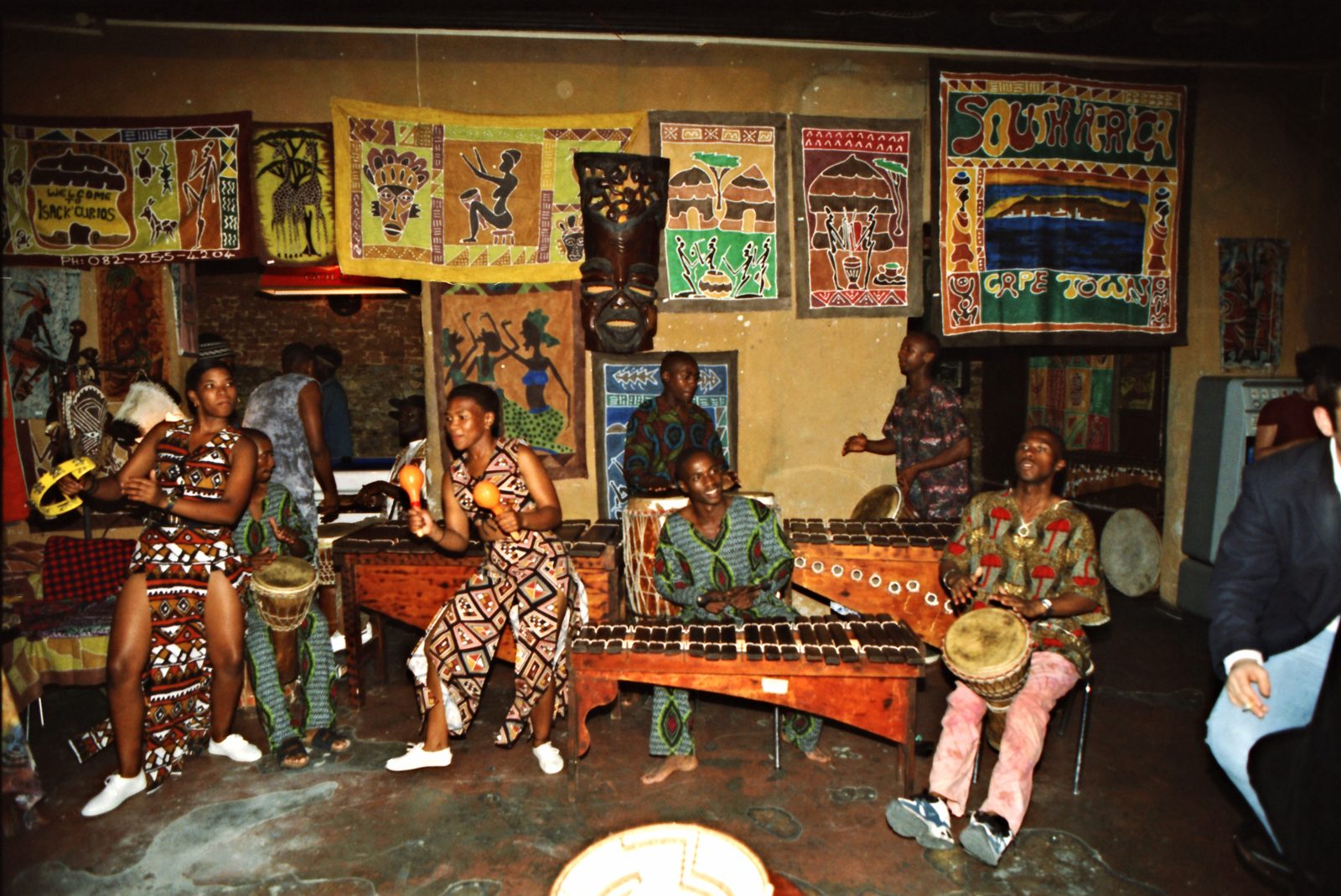 The Mama Africa marimba band on stage