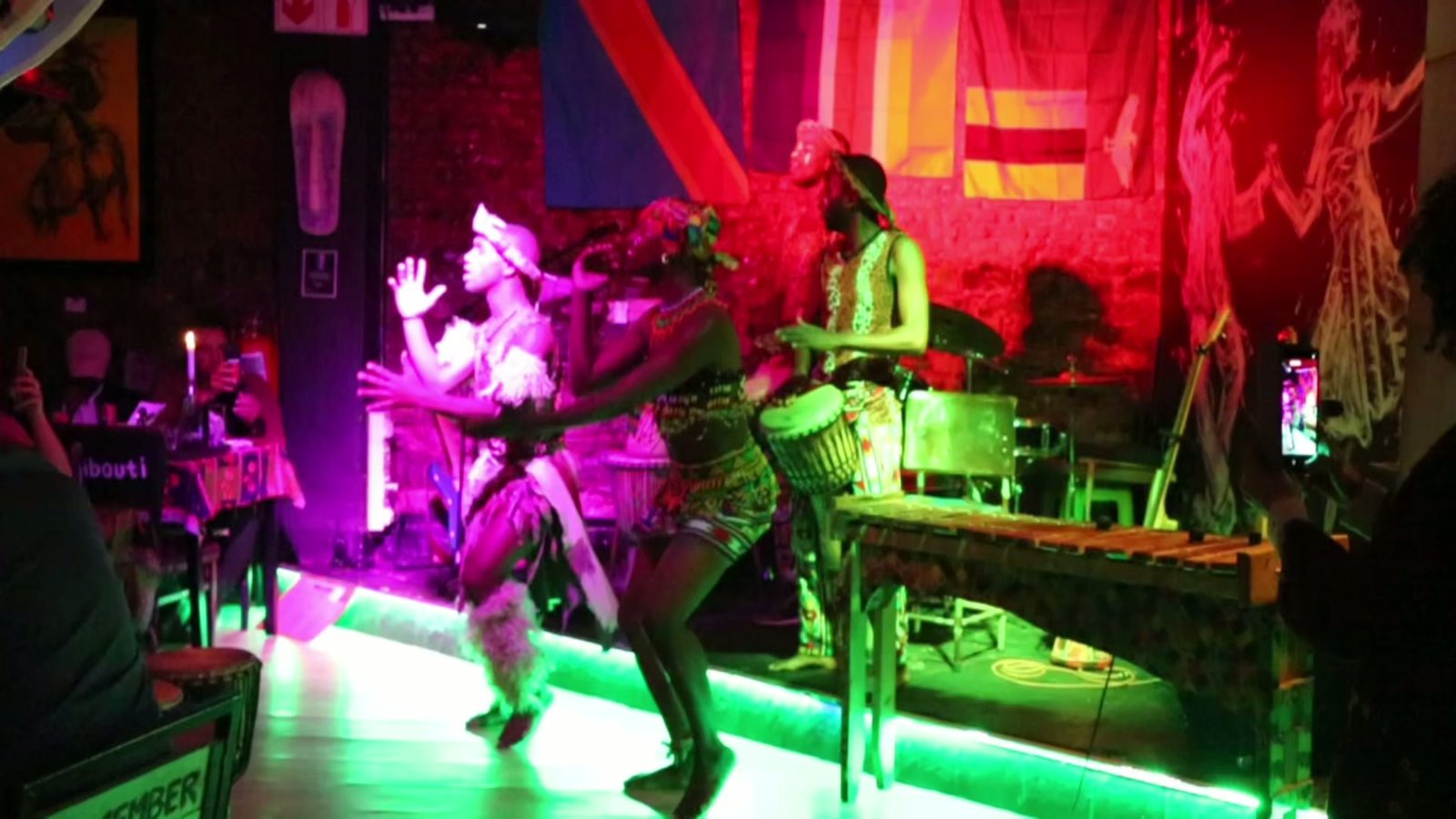 Evening atmosphere inside Mama Africa on Long Street